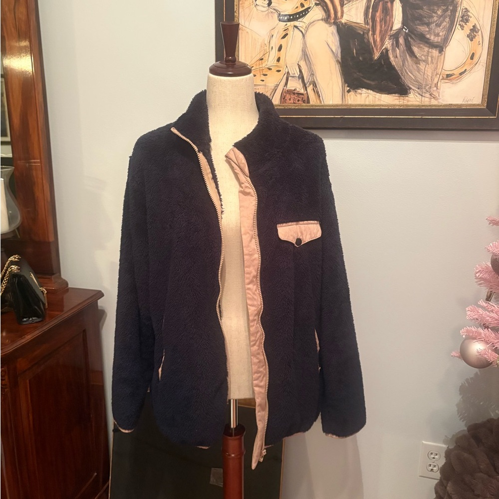 Women's Navy and Pink Jacket